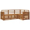 vidaXL Conjunto de sof&aacute;s de exterior 4 uds. Natural Poli&eacute;ster