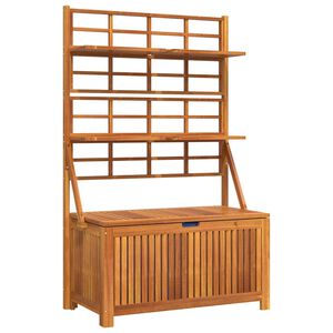 vidaXL Caja de almacenaje con enrejado madera de acacia 99x50x160 cm