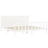 vidaXL Estructura de cama sin colch&oacute;n madera maciza blanca 200x200 cm