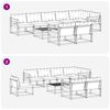 vidaXL Conjunto de sof&aacute;s de exterior 9 pcs Gris Natural y Claro