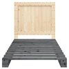 vidaXL Estructura de cama con cabecero madera de pino gris 100x200cm