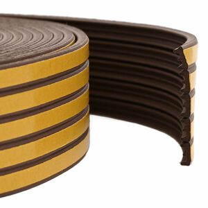 vidaXL Sello de ventana autoadhesivo Marr&oacute;n 9 x 4 mm 12 m Espuma EPDM