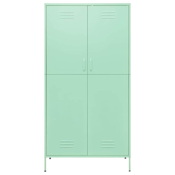 vidaXL Armario de acero verde menta 90x50x180 cm