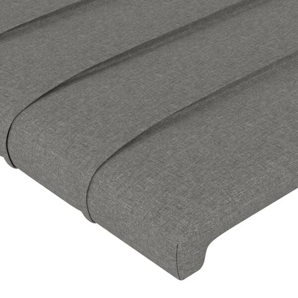 vidaXL Cabeceros tela gris oscuro 160x5x78/88 cm