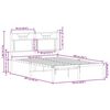 vidaXL Estructura de cama sin colch&oacute;n madera roble ahumado 120x200 cm