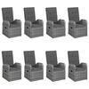 vidaXL Juego de comedor para jard&iacute;n 9 piezas gris
