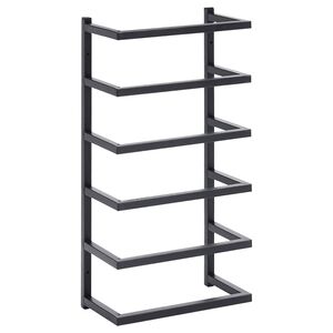 vidaXL Toallero de acero negro 24x12x48 cm