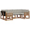 vidaXL Conjunto de sof&aacute;s de exterior 6 pcs Gris Natural y Claro