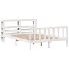 vidaXL Estructura de cama sin colch&oacute;n madera maciza blanca 120x190 cm