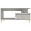 vidaXL Mesa de centro madera contrachapada gris hormigón 90x49x45 cm