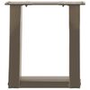 vidaXL Patas para mesa de centro en forma de U (2 unidades, acero natural, 30 x 30-31 cm)