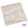 vidaXL Tableros de Suelo 55 pcs Beige 5,11 m&sup2; PVC