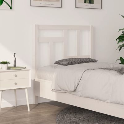 vidaXL Cabecero de cama madera maciza de pino blanco 80,5x4x100 cm