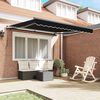 vidaXL Toldo Retr&aacute;ctil Manual Negro 300 x 250 cm Poli&eacute;ster y Acero