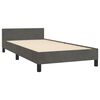 vidaXL Estructura de cama sin colch&oacute;n terciopelo gris oscuro 90x190 cm