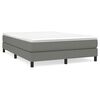vidaXL Estructura de cama con somier tela gris oscuro 140x190 cm