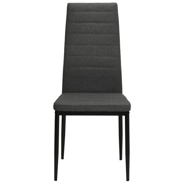 vidaXL Sillas de comedor 6 unidades tela gris oscuro