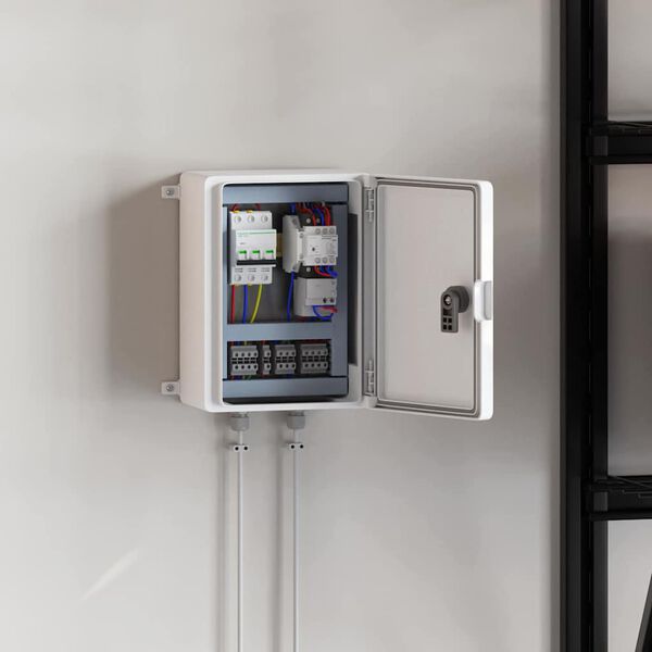 vidaXL Armario de Control Gris 28 x 13 x 28 cm Pl&aacute;stico ABS