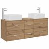 vidaXL Juego de Muebles de Ba&ntilde;o 3 uds. Roble artisan 49,5 x 41 x 63 cm