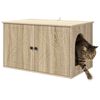 vidaXL Casa para Gatos Sonoma 85 x 55 x 50,5 cm Madera de ingenier&iacute;a