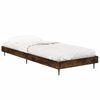 vidaXL Estructura cama sin colch&oacute;n madera roble ahumado 75x190 cm