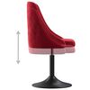 vidaXL Sillas de comedor 2 unidades terciopelo rojo vino tinto