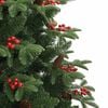 vidaXL &Aacute;rbol de Navidad artificial con pi&ntilde;as y bayas 210 cm