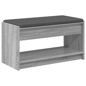 vidaXL Banco de entrada Gris Sonoma 83 x 38 x 45 cm
