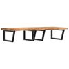 vidaXL Estante de lavabo de pared acero y madera maciza de acacia