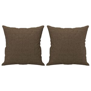 vidaXL Cojines decorativos 2 uds tela marr&oacute;n 40x40 cm