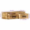 vidaXL Mueble de TV de pared madera maciza de mango rugosa 60x30x19 cm