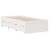 vidaXL Cama sin colch&oacute;n con cajones madera de pino blanco 90x200 cm