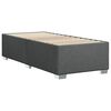 vidaXL Cama box spring con colch&oacute;n tela gris oscuro 80x200 cm