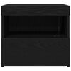 vidaXL Armario de Noche con caj&oacute;n Roble Negro 50 x 40 x 45 cm