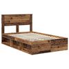 vidaXL Estructura de cama con cabecera Madera vieja 120 x 190 cm