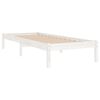 vidaXL Estructura de cama sin colch&oacute;n madera maciza blanco 90x200 cm