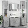 vidaXL Juego de muebles de ba&ntilde;o con caj&oacute;n 5 pcs Gris Concreto