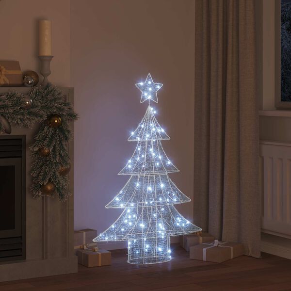 vidaXL &Aacute;rbol de Navidad con 100 LED fr&iacute;o 122 cm Acr&iacute;lico