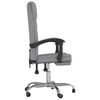 vidaXL Silla de oficina reclinable de tela gris claro