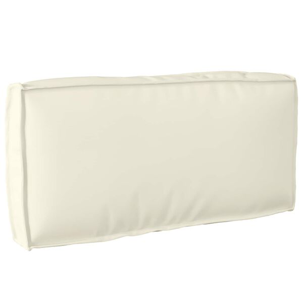 vidaXL Coj&iacute;n de pal&eacute; para respaldo Crema 80 x 40 x 12 cm Tela Oxford