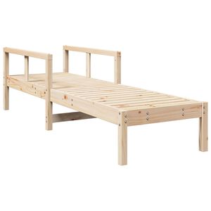 vidaXL Tumbona de madera maciza de pino 199,5x62x55 cm