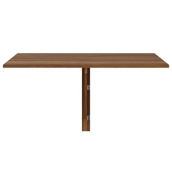 vidaXL Mesa de pared plegable contrachapada marr&oacute;n roble 100x60x56 cm