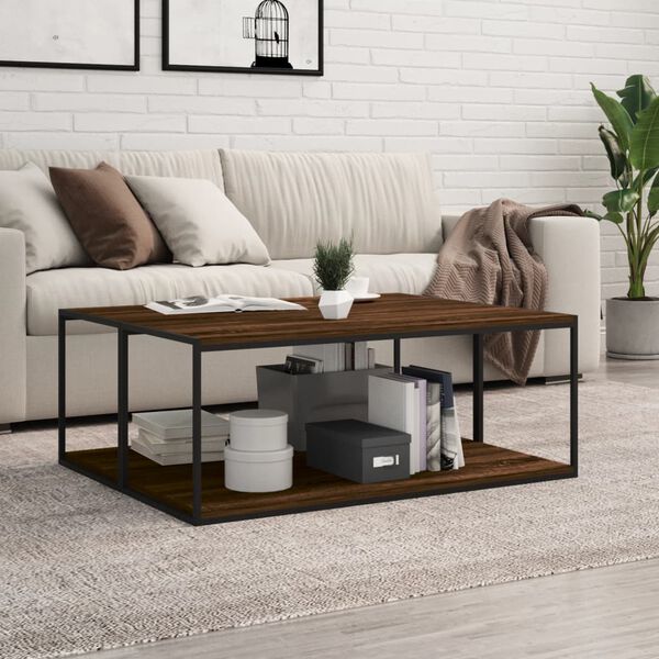 vidaXL Estantes pared 4 uds madera ingeniería marrón 100x40x1,5 cm