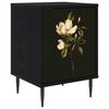 vidaXL Mesa de noche BREMEN Roble Negro 36 x 33 x 51 cm