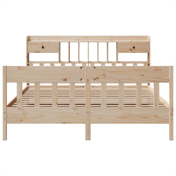 vidaXL Estructura de cama sin colch&oacute;n madera maciza de pino 180x200 cm