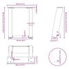 vidaXL Patas para mesa de centro en forma de U (2 unidades), antracita, 30 x (30-31) cm, acero