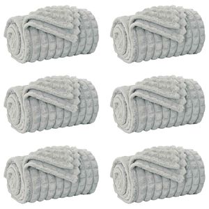 vidaXL Mantitas de Sof&aacute; 6 uds. Gris 200 x 150 cm 4.5 kg Lana