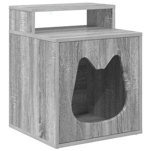 vidaXL Casa para Gatos Gris Sonoma 42,5 x 40 x 53,5 cm