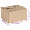 vidaXL Caja Plegable 50 pcs Natural 20 x 15 x 10 cm Cartón