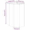 vidaXL Macetero de Esquina Plateado 30 x 30 x 50 cm Acero galvanizado